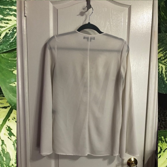 Lightweight bell sleeve lace up top - Picture 3 of 6